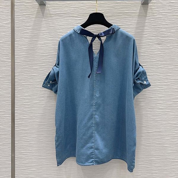 入手困難品！プラダ ロゴ デニム シャツ スーパーコピー pul54885